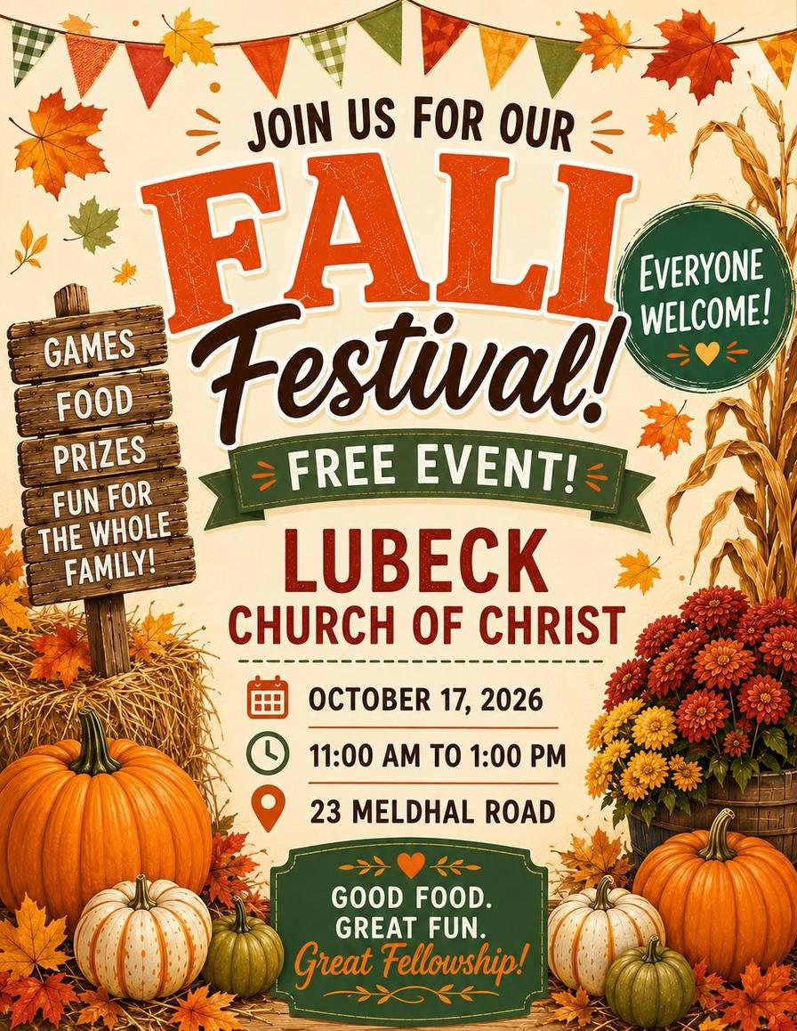 Fall Festival sponsored by Lubeck church of Christ