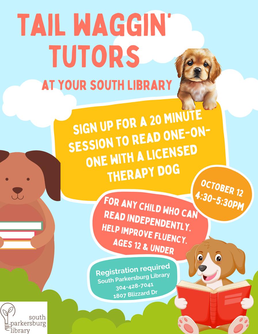 Tail Waggin’ Tutors (South Parkersburg Library)